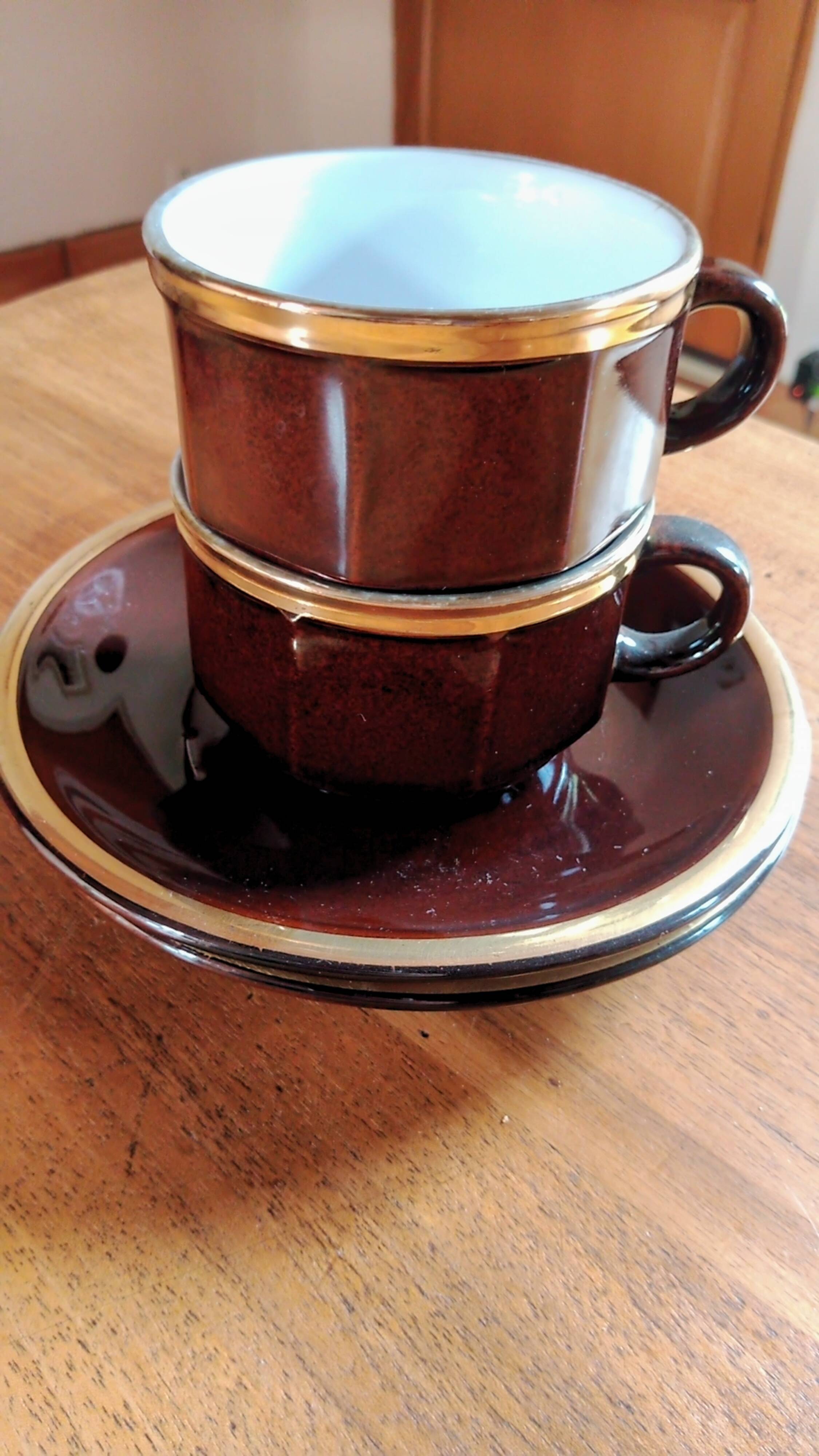 Lot de 2 tasses à café "bistrot"