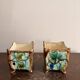 Antique Pair of Planters Cache Pot Barbotine with Ivy 19th Century Majolica