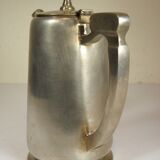 Silver-plated metal coffee pot and milk jug