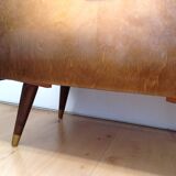 Pair of bedside tables with compass feet / vintage 50s-60s
