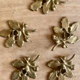 Set of 5 small vintage brass candlesticks / candle holders