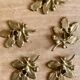 Set of 5 small vintage brass candlesticks / candle holders