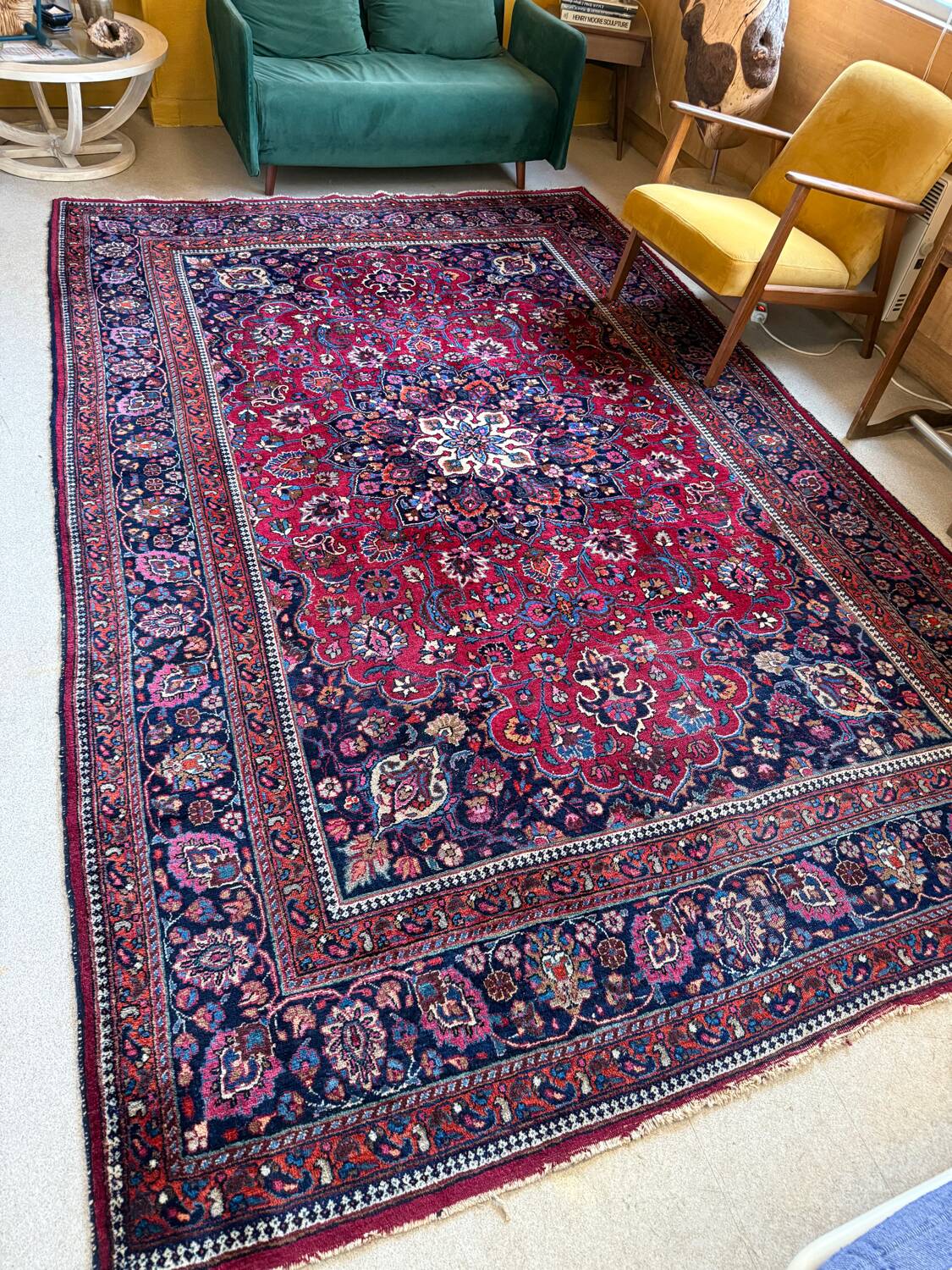 Large vintage Persian rug