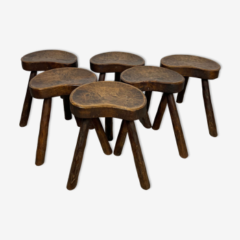 Set of 6 brutalist stools