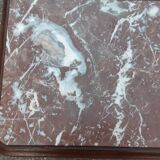 Art deco oak and marble bedside tables