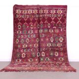 Purple Vintage Boujaad rug 197 CM X 287 CM - Tapis berber