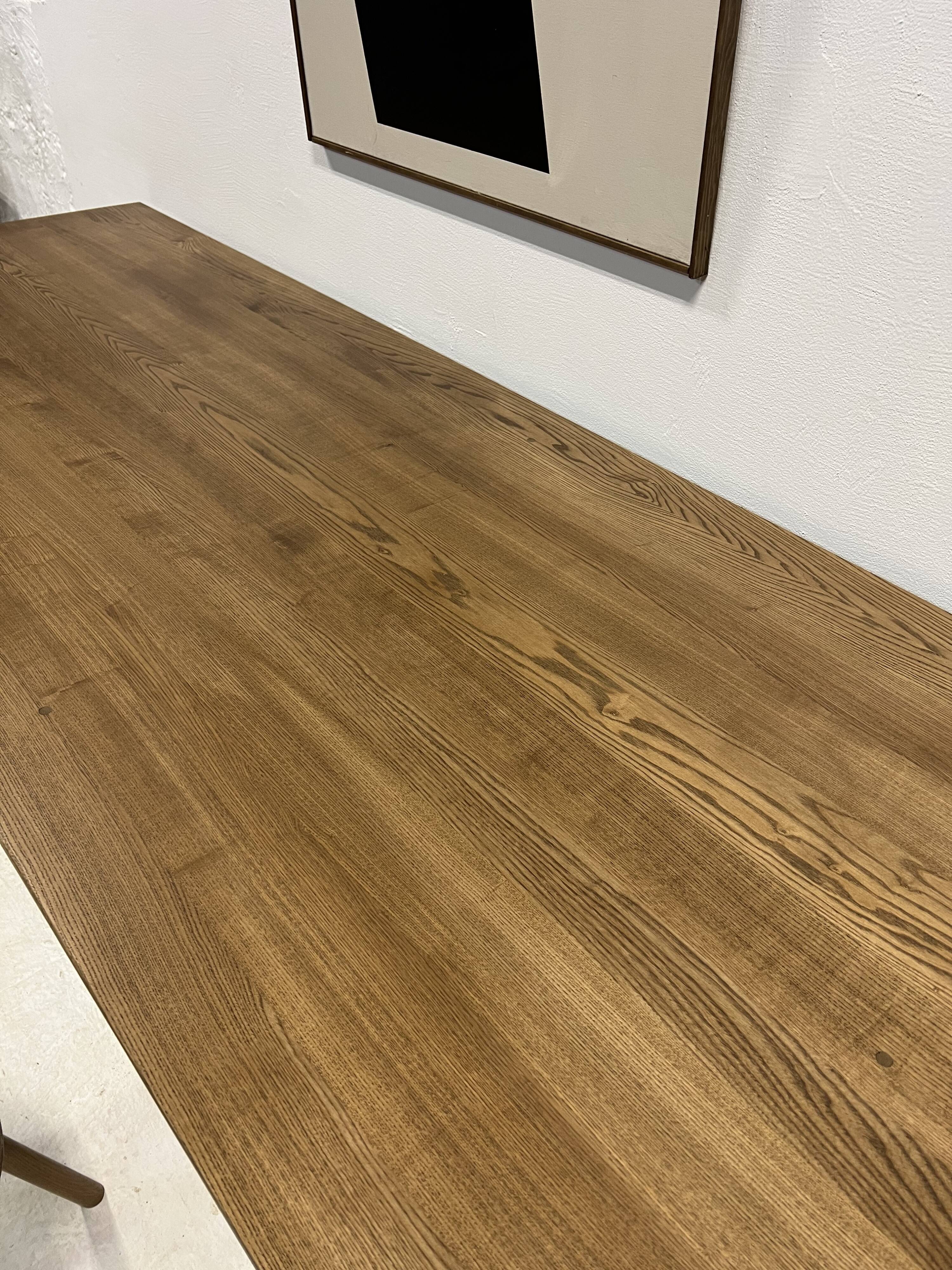 Oak and pine farmhouse table