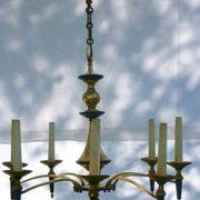 Lustre Empire en bronze et laiton doré