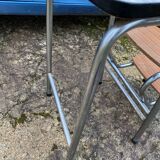 Modular white formica folding step stool from the 70s