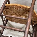 Pair of straw armchairs