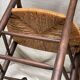 Pair of straw armchairs