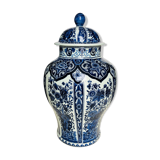 Large covered pot in Delft earthenware