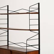 Teak bookcase with drawer cabinet, 1950s-1960s