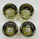 4 vintage whiskey glasses in smoked glass bubble design tapio wirkkala?