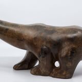 Polar Bear Sculpture by Pierre Chenet in bronze France Circa 2000