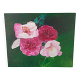 Oil painting on canvas bouquet of roses