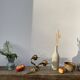 Wall lamp in gilded bronze style Louis XV rocaille with 2 branches