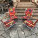 Fauteuils de jardin pliants vintage