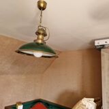 1 set of 2 American Coop 1850 billiard style chandelier