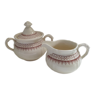 Mason's Ashlea English sugar bowl and milk jug