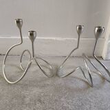 Pair of twisted candlesticks