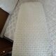 Vintage convertible wooden and cane sofa