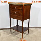 Small Chiffonnière Living Room Table in Mahogany, Louis XVI – 18th Century