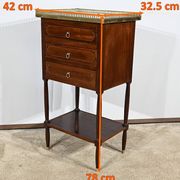 Small Chiffonnière Living Room Table in Mahogany, Louis XVI – 18th Century