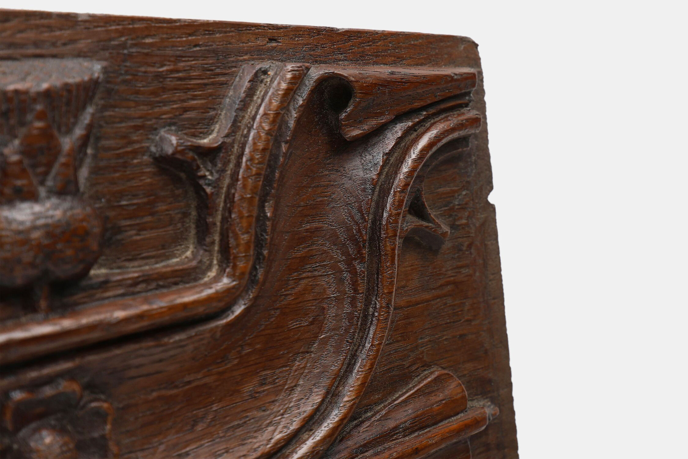 Gothic Sculpted Panel in Oak, Belgium, 16th century