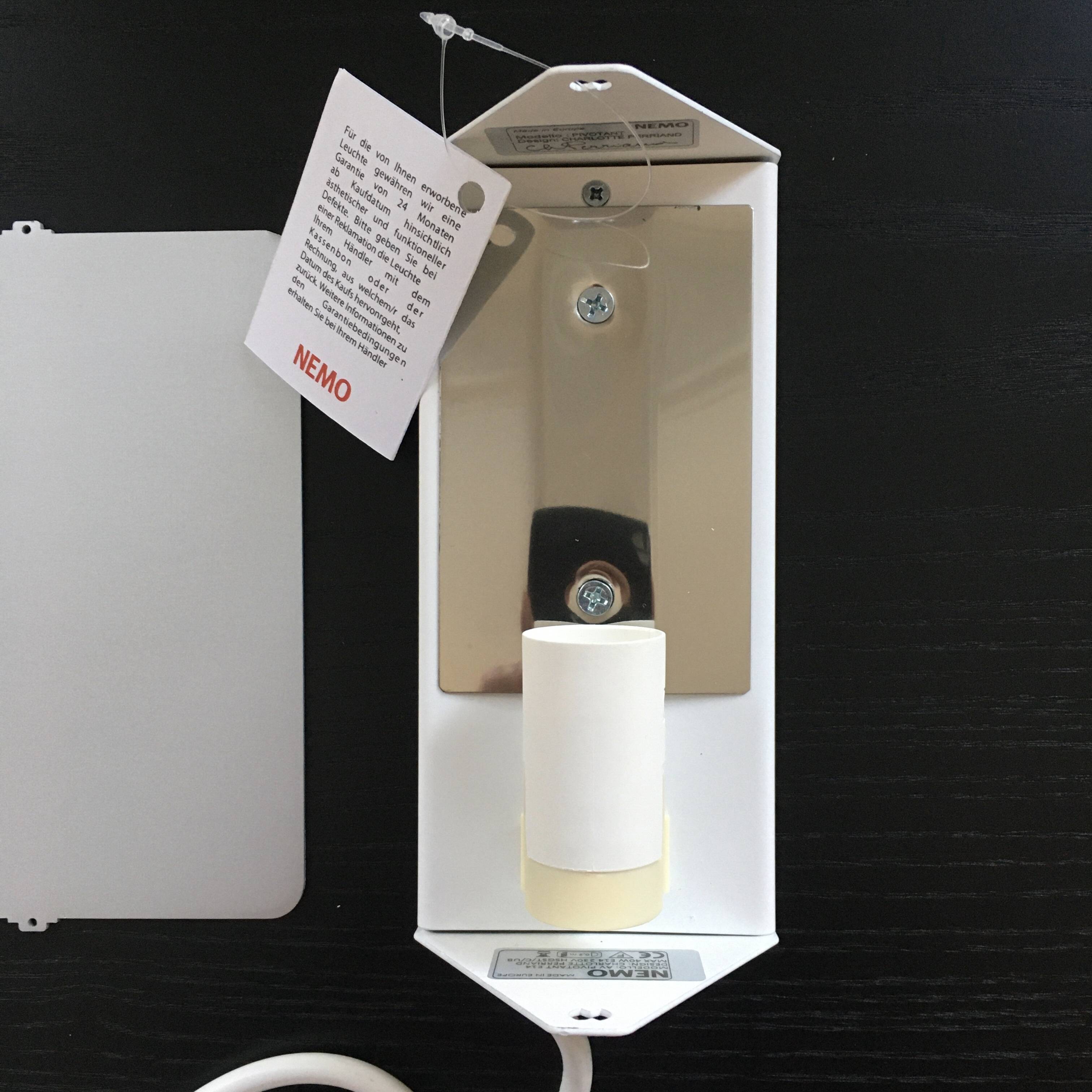Charlotte Perriand swivel shutter wall lamp