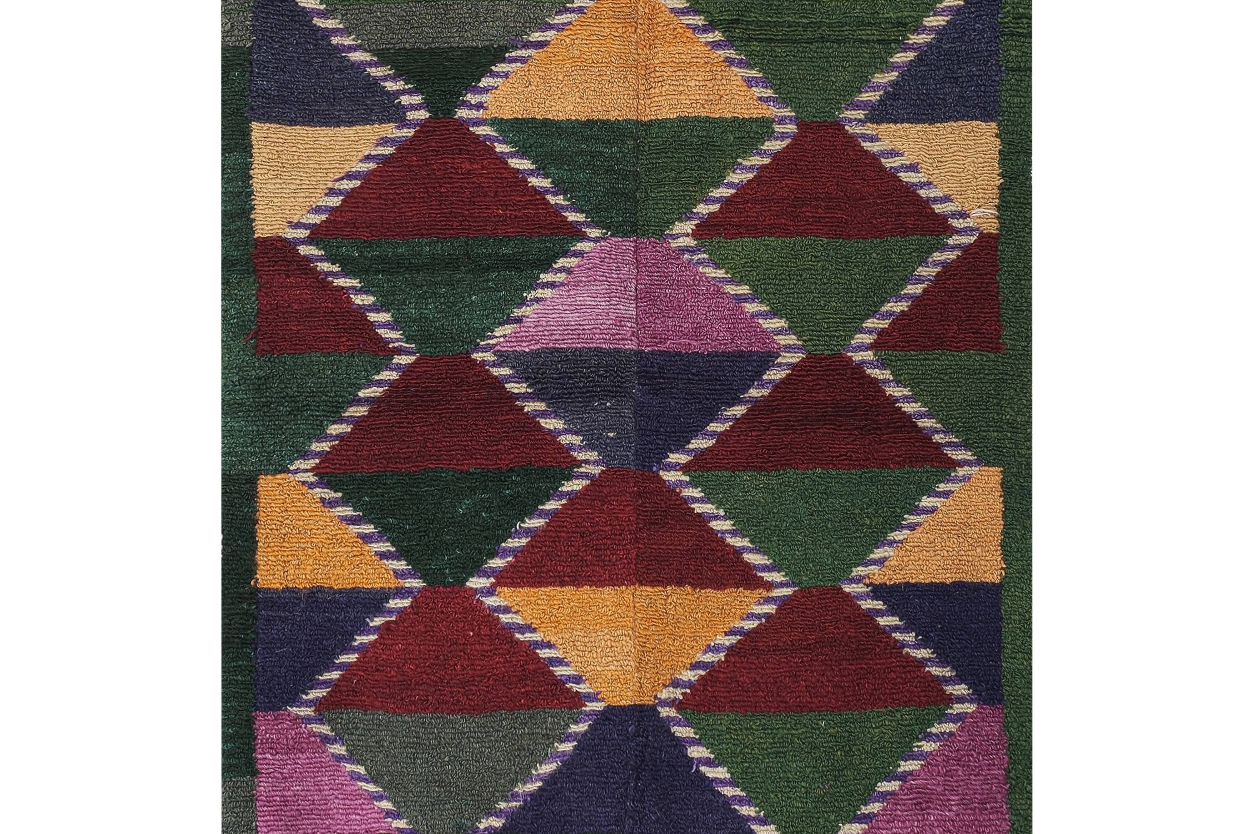 Vintage Turkish Oushak Rug Handwoven 108x150 cm