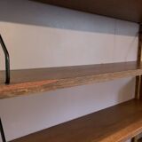 Modular teak wall shelf