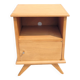 Vintage bedside table circa 1960 in raw wood