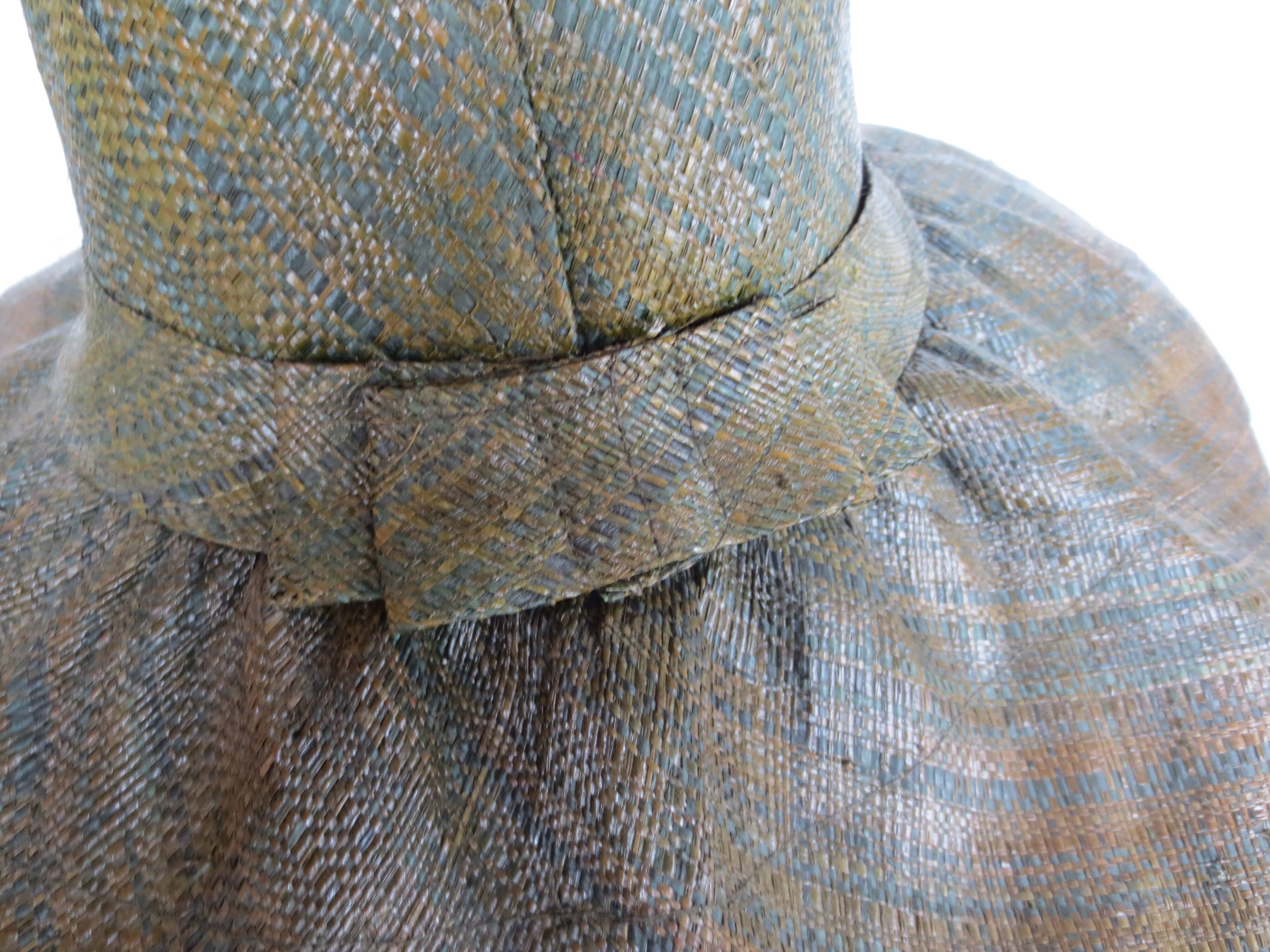 large Malagasy hat made of woven fibres