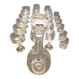 Set of 24 glasses + 1 Bohemia glass carafe
