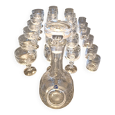 Set of 24 glasses + 1 Bohemia glass carafe