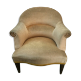 Armchair toad velvet vintage cream