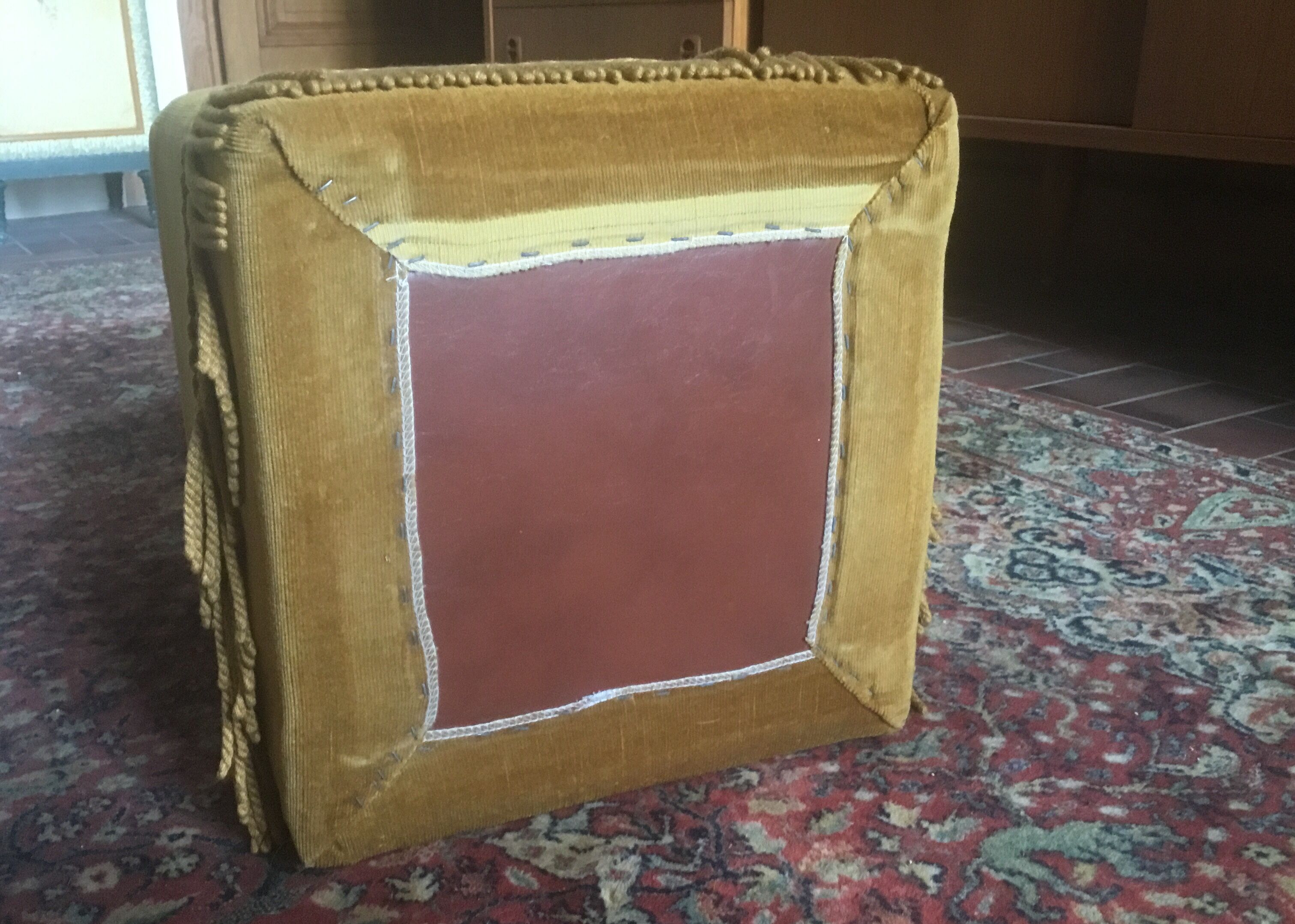 Ottoman has fringes vintage