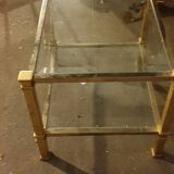 Brass and glass coffee table