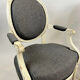 Pair of armchairs medallion louis XVI style-