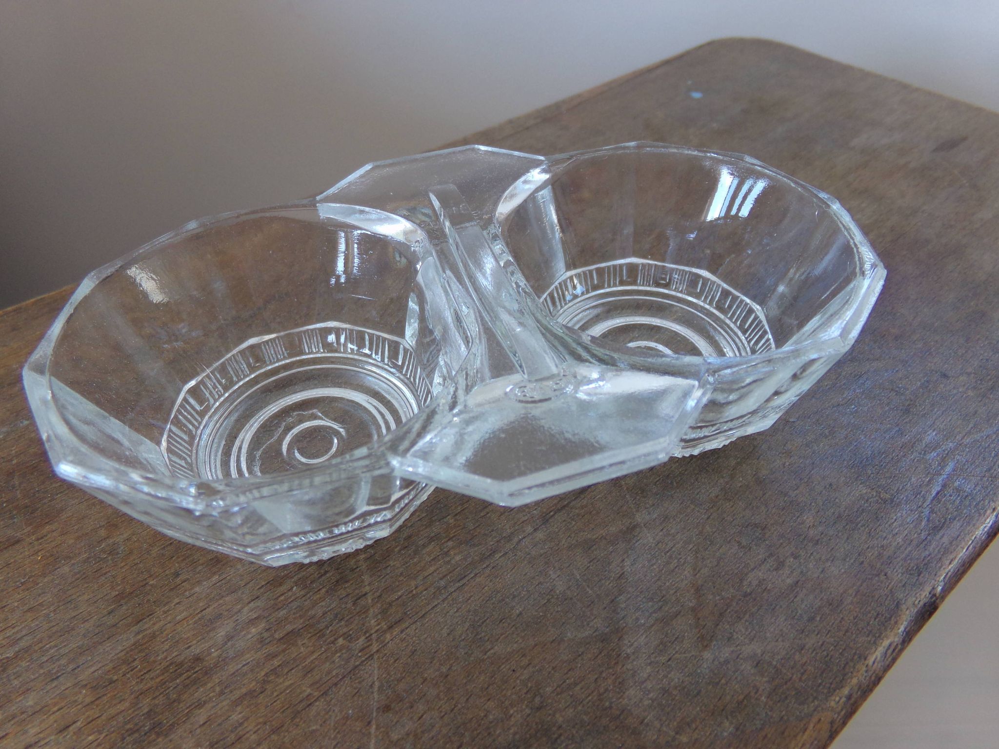 Salière poivrière en verre