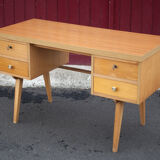 German 60s office in beech wood, compass feet