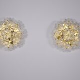Ernst Palme brass floral wall lamps