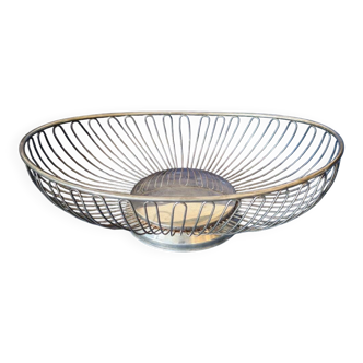 Silver-plated metal basket