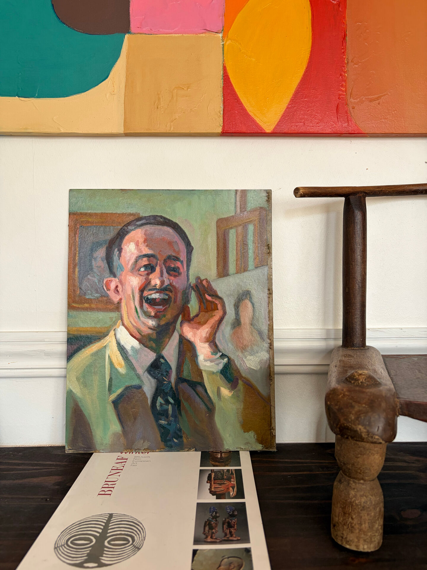 Oil portrait on cardboard