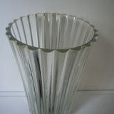 White art nouveau crystal vase