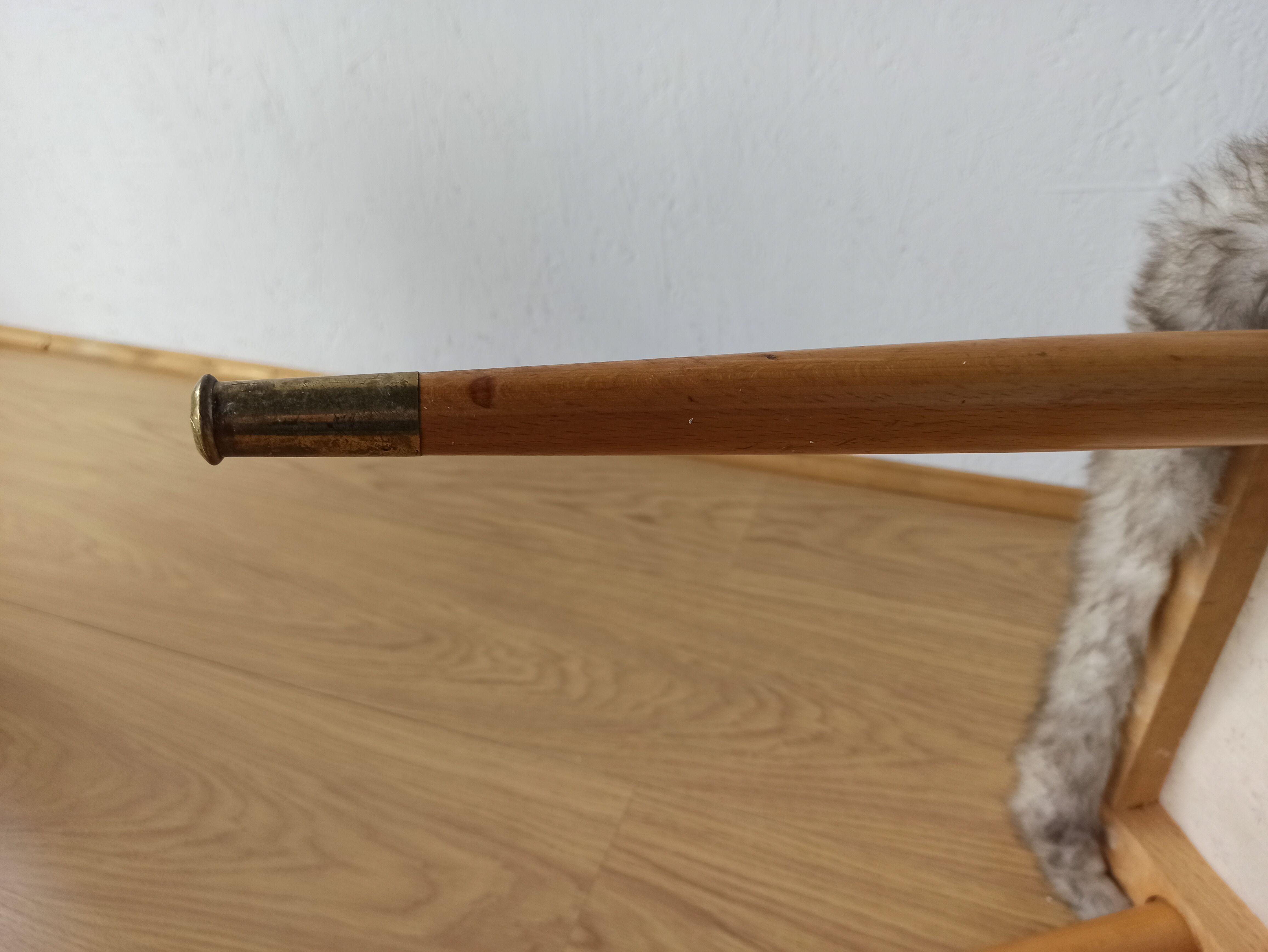 Design stool, furry fabric, 1960