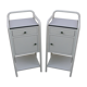 Pair metal nightstands  70s