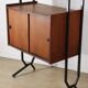 Vintage modular bookcase in wood and metal, Italy, 1960