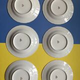 Lot 6 hollow plates, white Limoges porcelain